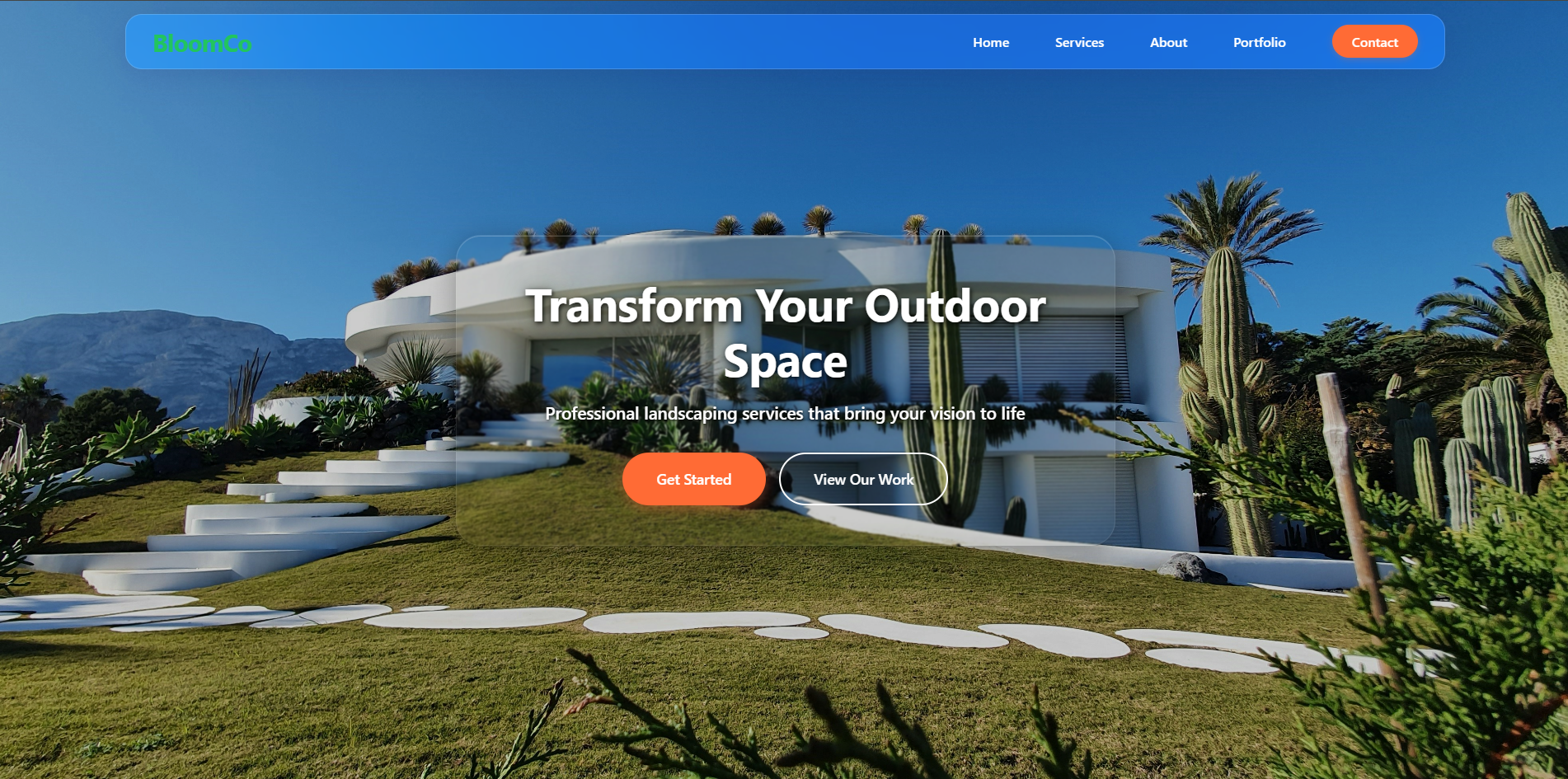 Landscaping Business Website Design - Professional Service Website Development Example